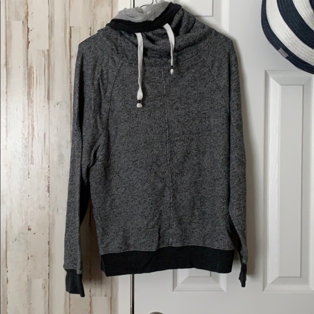 Grey cowl neck pullover